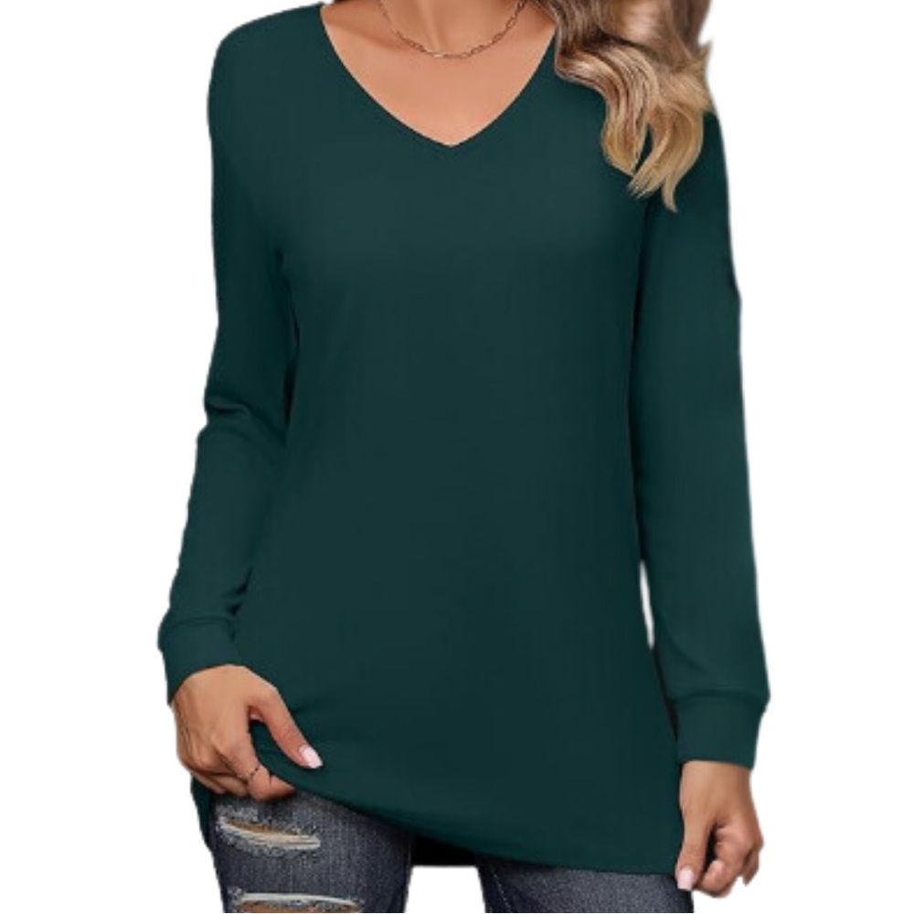 Long Sleeve V-neck Tunic NWT - Picture 1 of 6